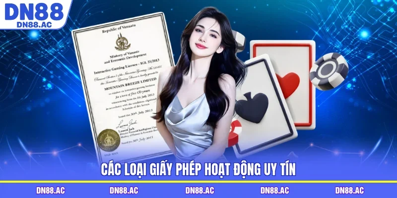 Các loại giấy phép hoạt động uy tín