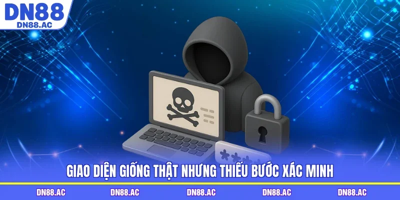 Giao diện giống thật nhưng thiếu bước xác minh
